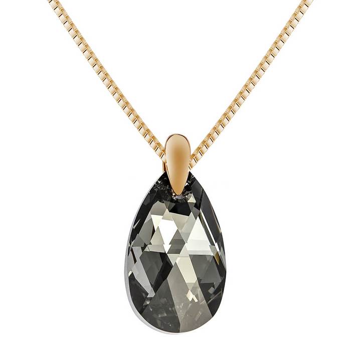 BLACK AURORA CRYSTAL NECKLACE