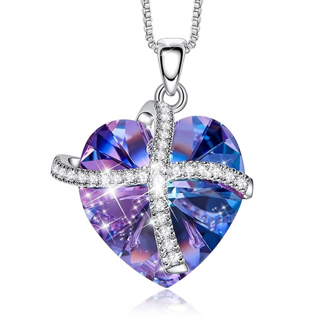 PURPLE INFINITY LOVE NECKLACE