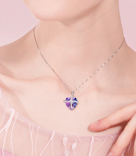 PURPLE INFINITY LOVE NECKLACE