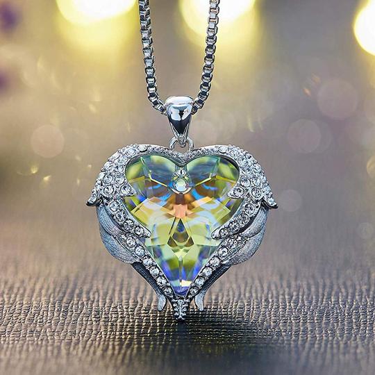 AURORA HEART & WING NECKLACE